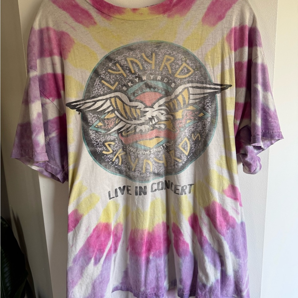 Vintage Distressed Tie-Dye Concert T-Shirt